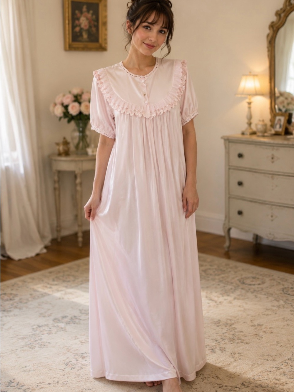 Robe Women's Size Petite Glisanda VANITY FAIR Pink NEW WITH TAGS